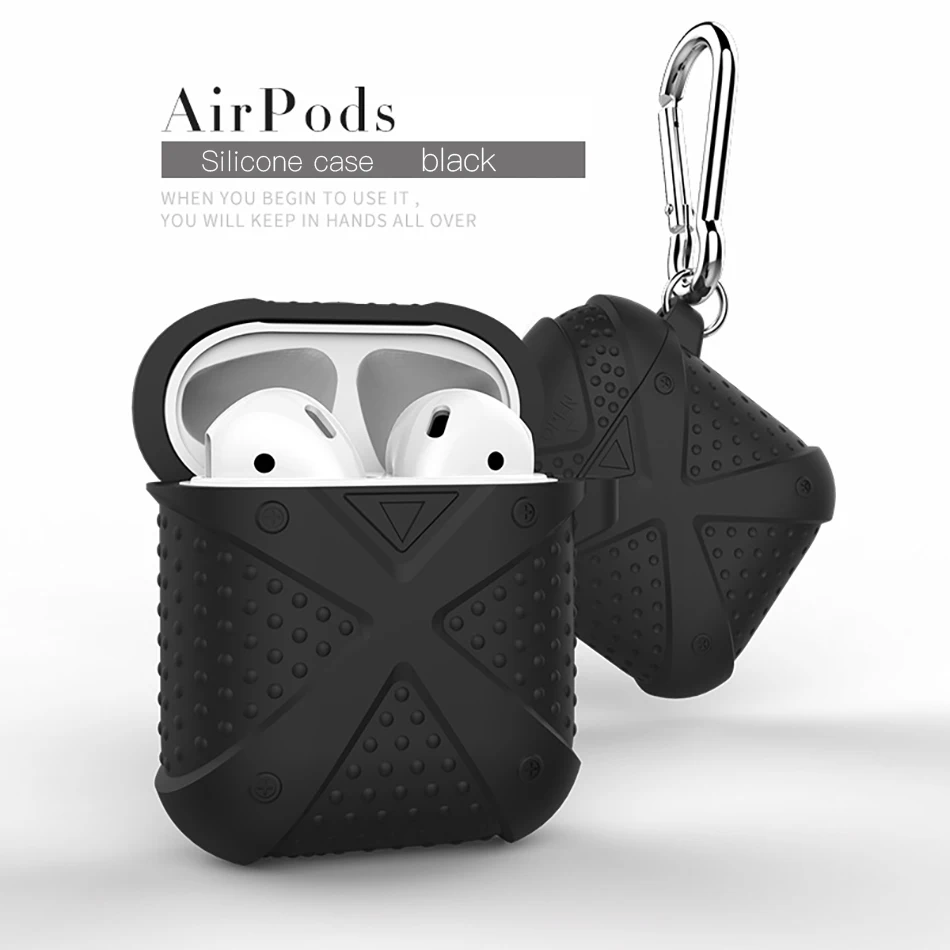 !ACCEZZ Bluetooth Wireless Earphone Case For AirPod Soft Cover Accessories For Apple Airpods Headphone Charger Box With Keychain (7)