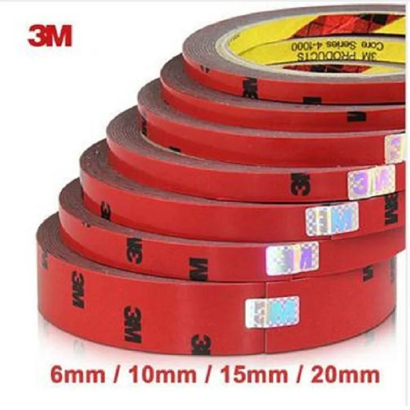 

3M Double faced Acrylic Foam Adhesive 3 meters long Tape 6/10/15/20/30/40mm Auto Special Sponge Puff glue car decals car-styling