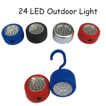 

Portable LED Night Light Flashlight LED Torch Lantern Work Light 24 LED Camping Bicycle Lamp Lantern Flashlight With Hook