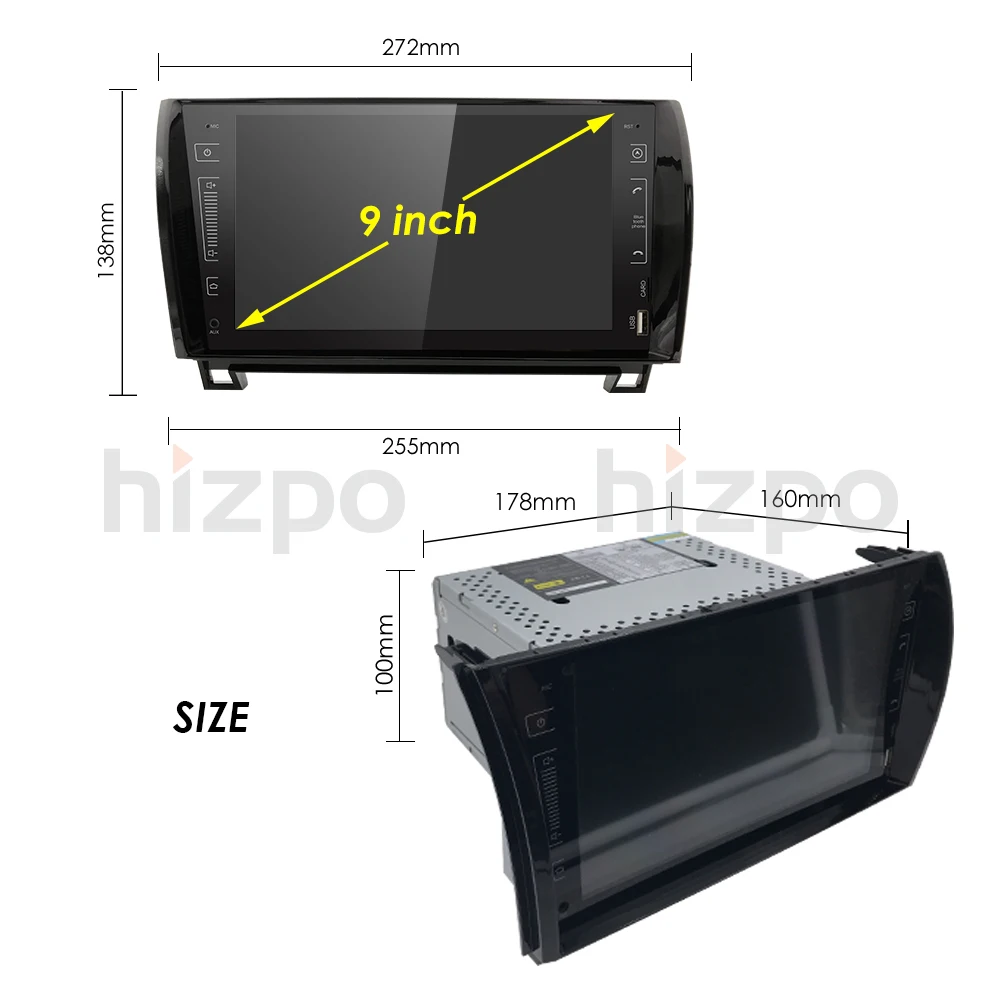 Discount 9" Quad-Core Android 8.1 Car Radio Head Unit Stereo GPS Sat Nav DAB+ for Sequoia /Tundra 32