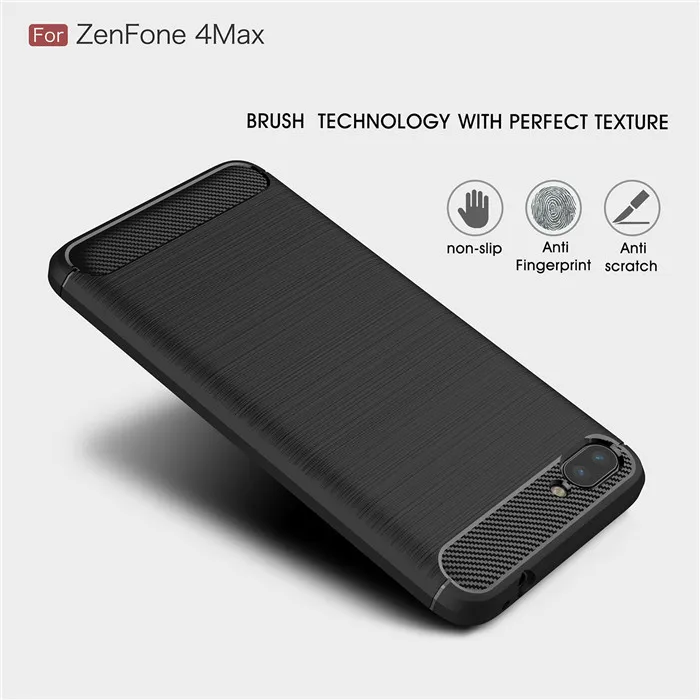 

For Asus Zenfone 4 Max ZC554KL CASE Luxury Carbon Fiber Anti-drop TPU Soft Cover Case For Asus Zenfone4 ZC 554 KL Plus Pro coque
