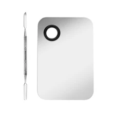 Прозрачная Палитра для маникюра, для макияжа, гель-основа, тени для век, смешивающая палитра для смешивания, лопатка, инструменты, набор шпателей