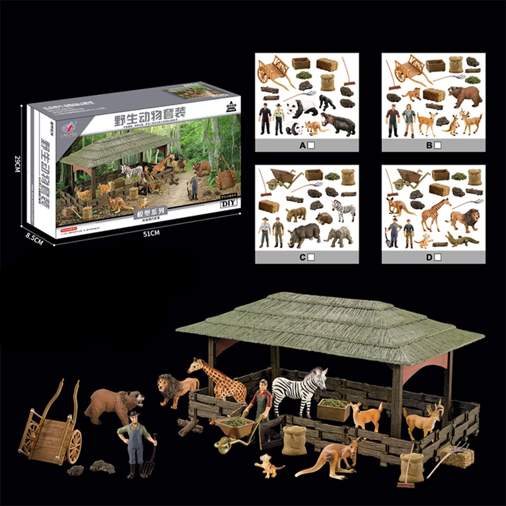

Large Farm Animals Figures Realistic Simulation Plastic Farm Animal Toys Learning Educational Playset DIY Kids Hands-on Toy