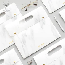 Portable Marble A4 Document Bag Waterproof File Folder Examination Paper Organizer Case Expanding Files Office Stationery fashion portable expanding file folder a4 paper folder for documents quality office document briefcase