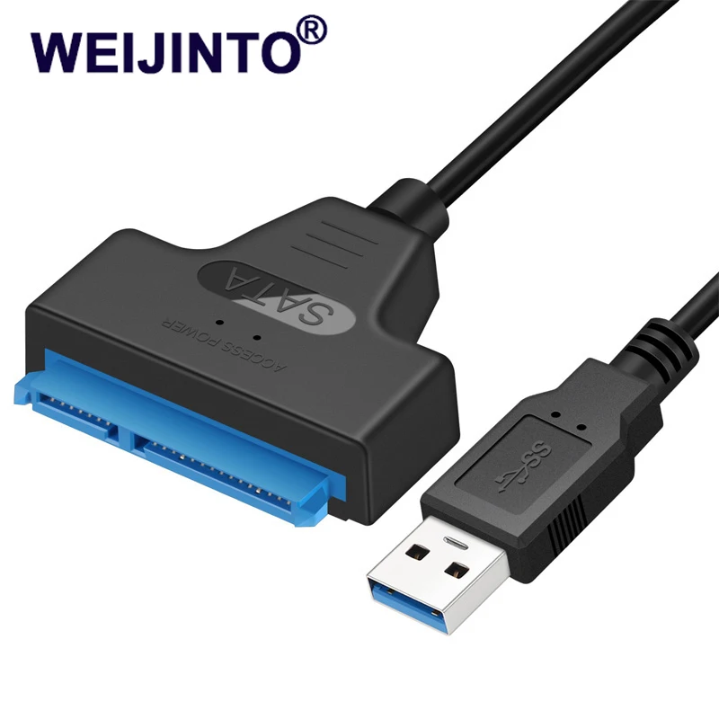 WEIJINTO USB3.0 к sata3 Кабельный адаптер-переходник 22 контактный разъем для 2 5 дюймовый HDD