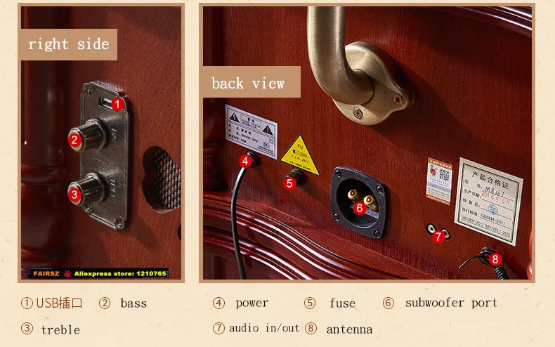 Старинный Стиль граммофон высокого класса элегантность деревянный фонограф LP плеер с HiFi сабвуфер основа для дома отделка и украшение