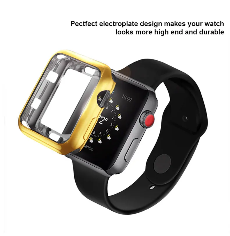 Чехол для часов Apple Watch band 44 мм 40 мм iwatch band 42 мм correa 38 мм 5 4 3 2 1 защита экрана универсальная ультратонкая крышка