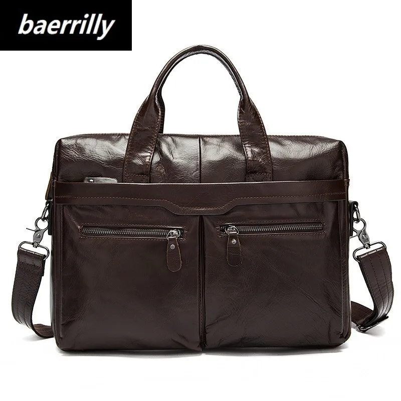 

Genuine cowhide Leather Bag Men Bag Cowhide Crossbody bag Shoulder Men's Travel Bags fashion Tote Laptop Briefcases Handbag