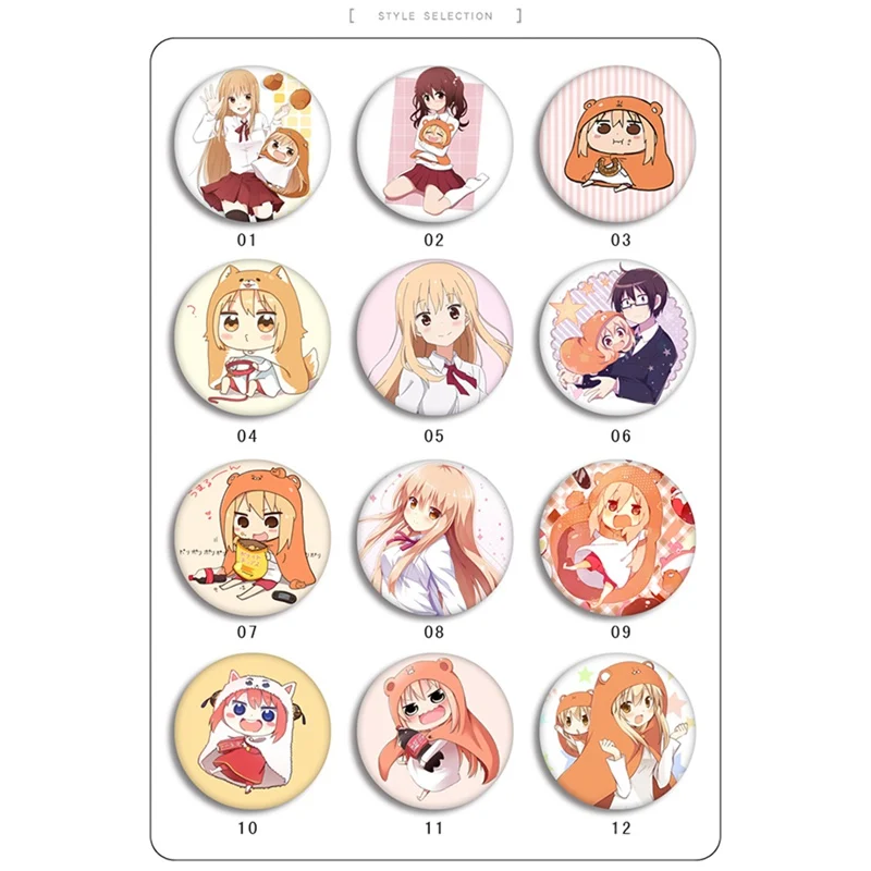 2019 мультфильм Himouto мультипликационный персонаж дома Умару брошь японская сестра