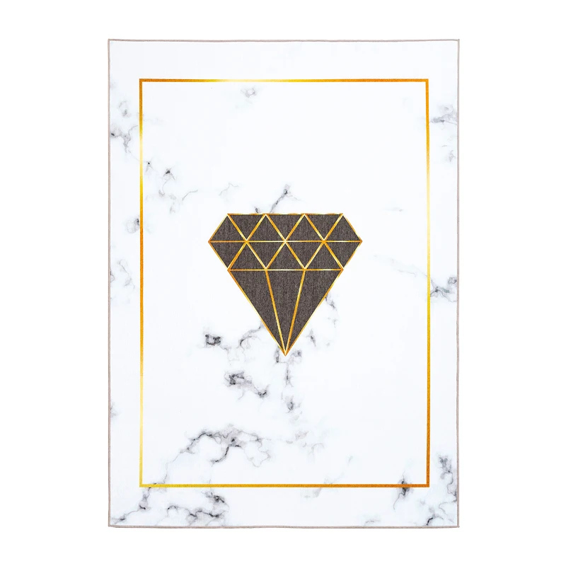 Европейский коллекционный стиль, алмазный Мраморный ковер, нескользящий моющийся прочный ковер для гостиной/спальни/пола