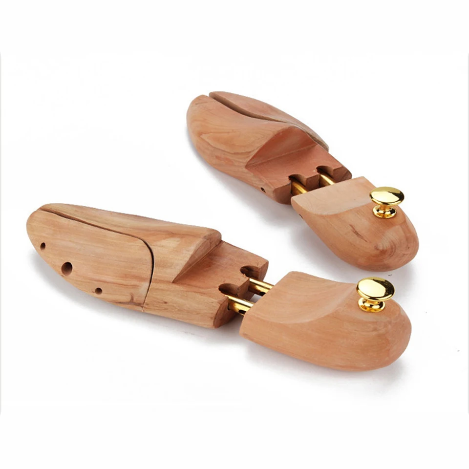 

MQUPIN High Quality Superba wood shoe trees 1 Pair Twin Tube Red Cedar Wood Adjustable Shoe Shaper Men's Shoe Tree
