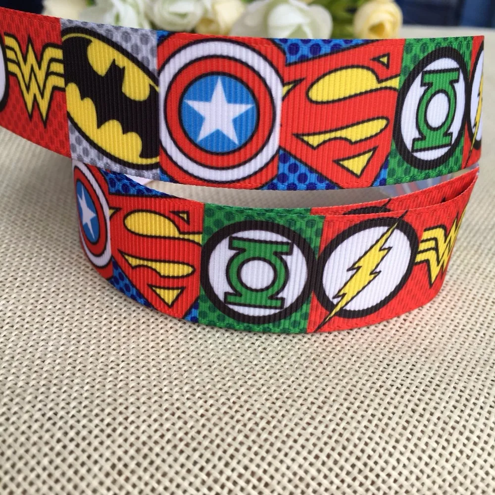 

1'' (25mm) 5 yards American Super Hero Ribbon, Batman Ribbon, Superman Ribbon,DIY Jewelry Accessories, Birthday Gifts