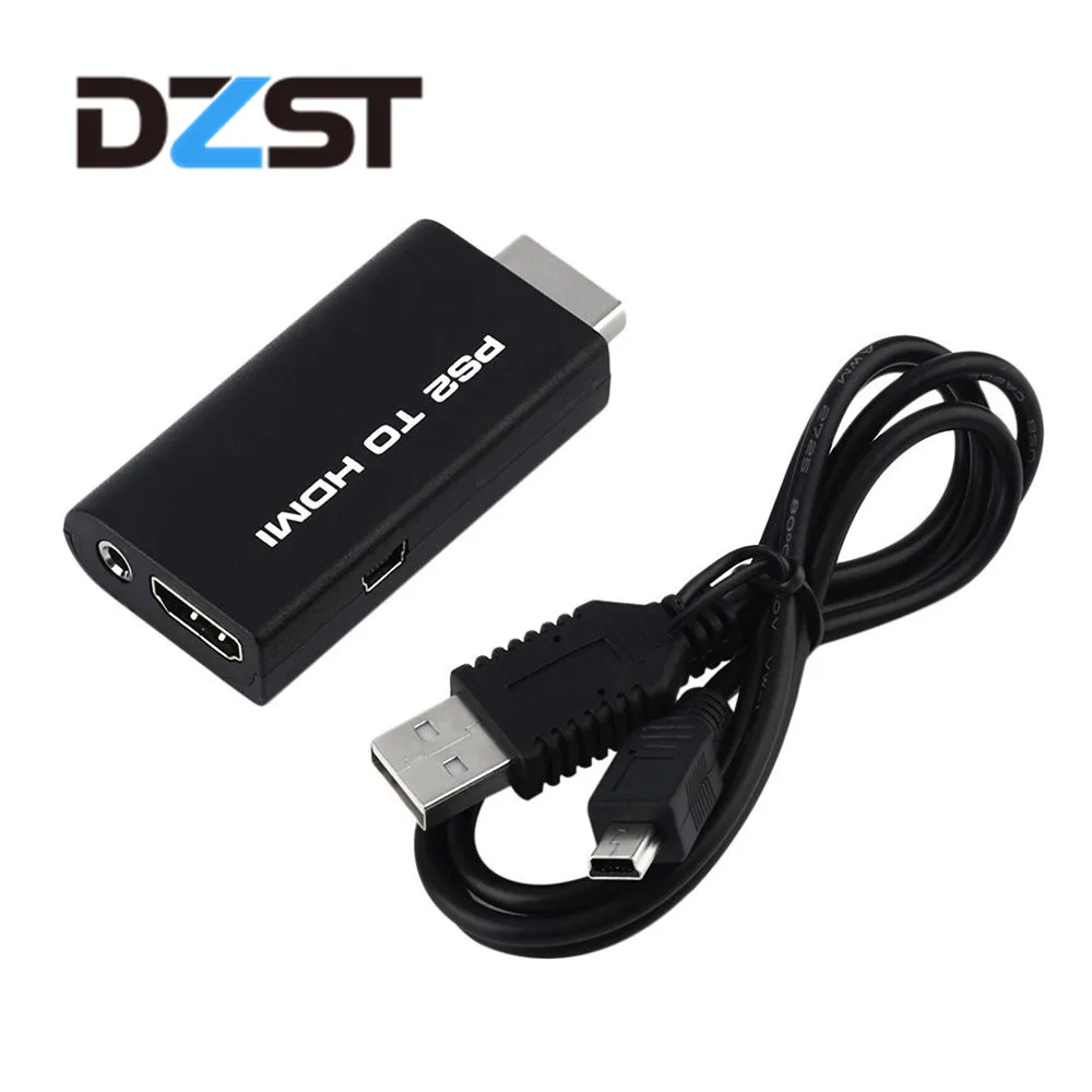 DZLST для PS2 HDMI адаптер PS2 к HDMI видео конвертер игровой плеер к HDMI разъем с 3,5 мм аудио для 480i 576i 480P HDTV