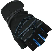 1 пара наружные многоразмерные мужские вес тренажерный зал перчатки Wristwrap спортивные черные синие полупальцевые перчатки