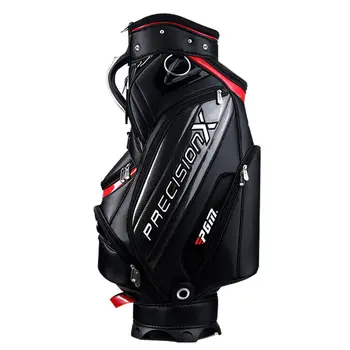

2016 New Brand PGM Golf Club Bag Golf Standard Ball Package Golf Ball Waterproof PU Bag Capacity 14 Clubs Black/Red