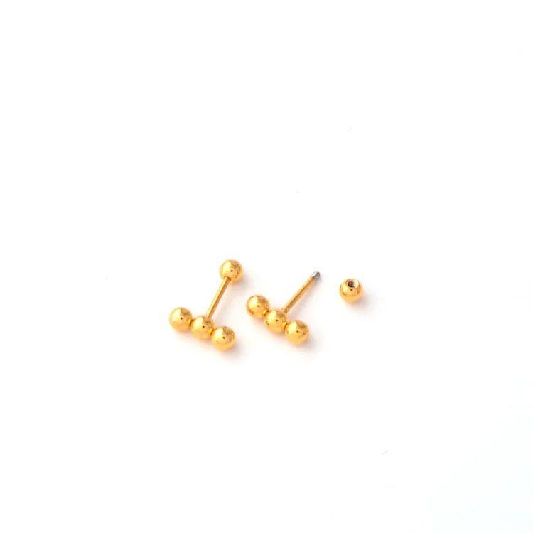 Fine Needle Thread Earring Korean Ball Medical Steel Anium Fine Needle Thread Earring Korean Ball Medical Steel Anium Stud Earnail Nail Ear Studs In Earrings From Jewelry Accessories On