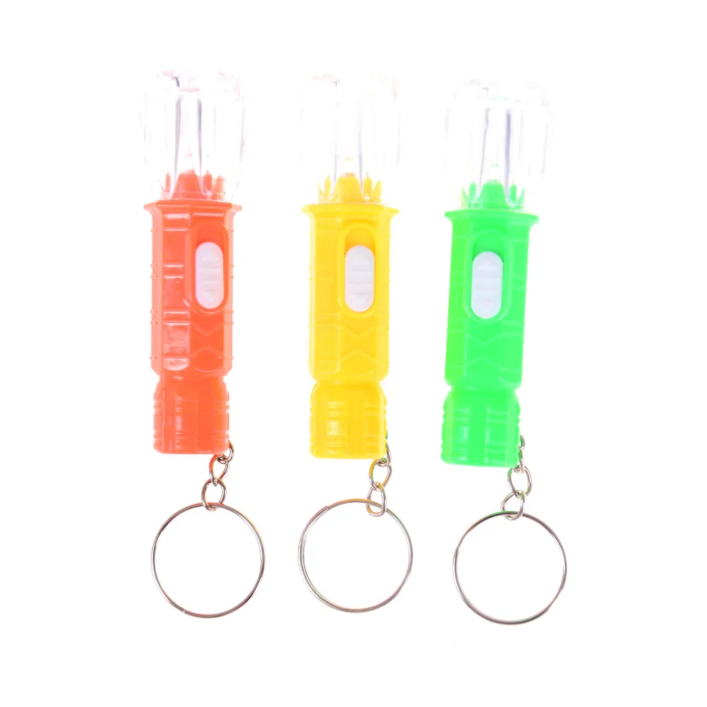 

Colorful Portable Transparent Plastic Mini Electronic Small Flashlight Model Toys Flash Light Funny Games