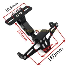 Motorcycle Adjustable Angle License Number Plate Frame Holder Bracket