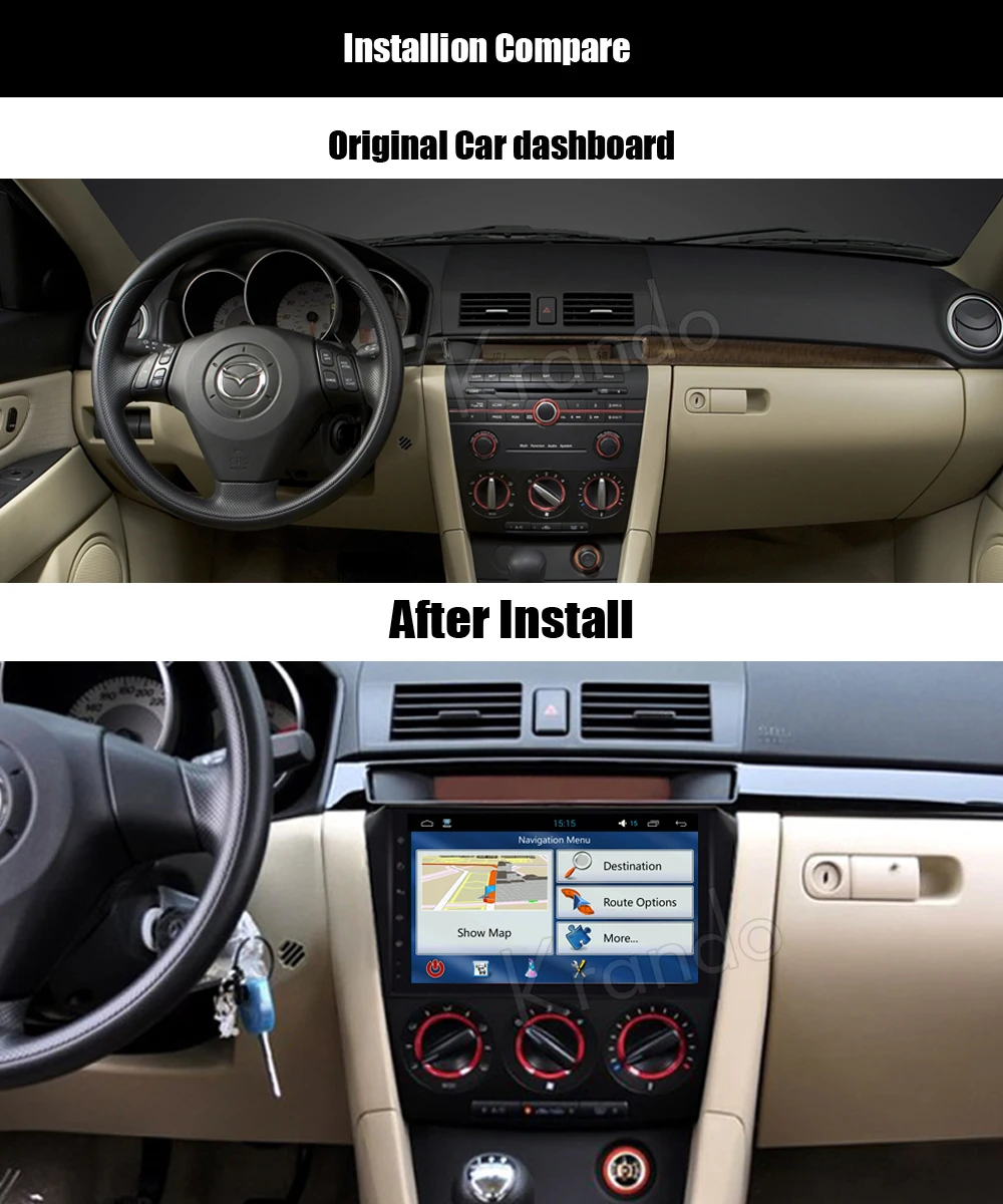 krando mazda  3 android car radio gps dvd player navigation multimedia system