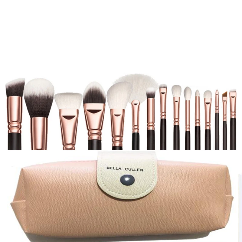 Набор кистей для макияжа BELLA CULLEN из розового золота 15 шт.|makeup brushes|makeup brushes rose goldbrushes