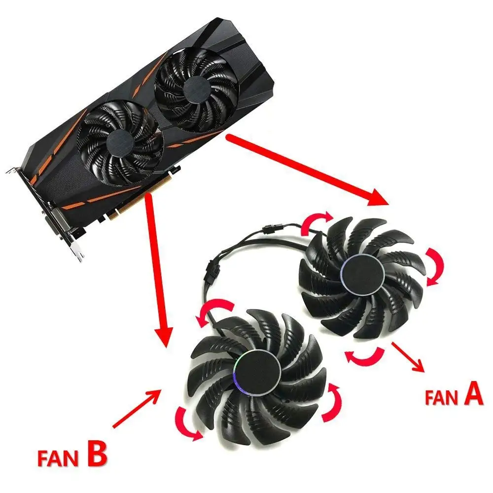 Новый вентилятор охлаждения 88 мм T129215SU PLD09210S12HH 4Pin для Gigabyte GTX 1050 1060 1070 960 RX 470 480 570 580