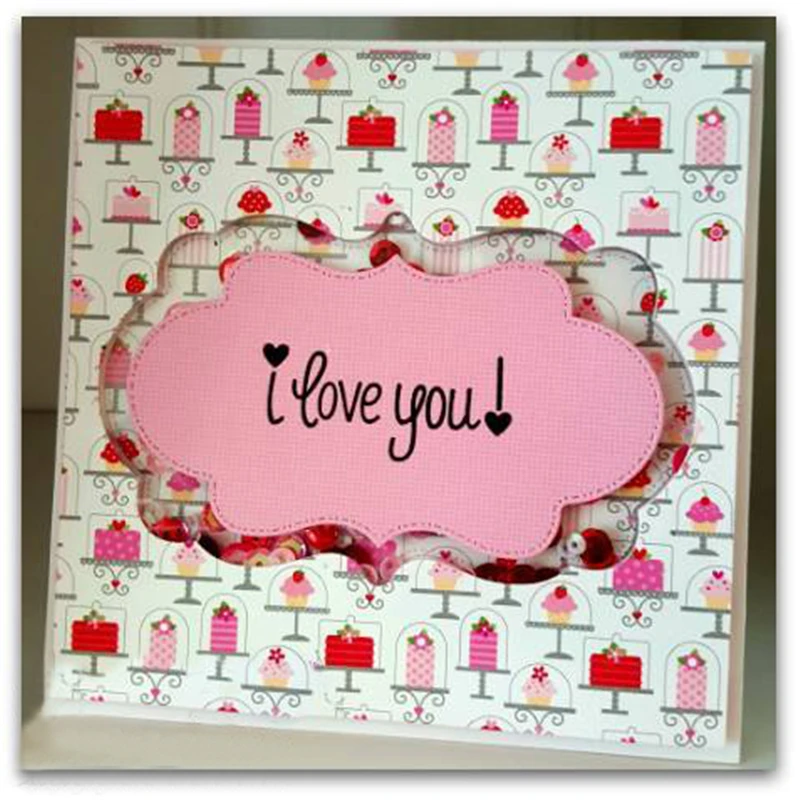 

Naifumodo Fancy Stitched Label Dies 8.5*12.3cm Metal Cutting Die for Scrapbooking DIY Album Embossing Paper Craft Diecut