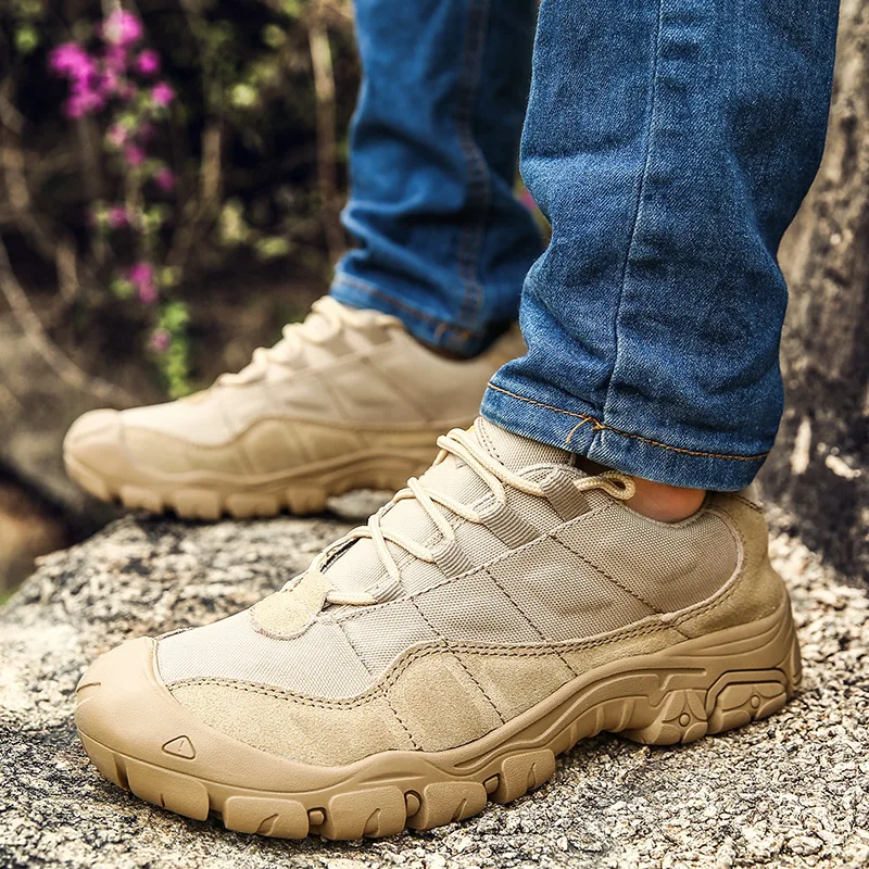 

2018 New Autumn Winter Mens Genuine Leather Hiking Shoes Waterproof Climbing & Fishing Shoes Outdoor Trekking Sneakers