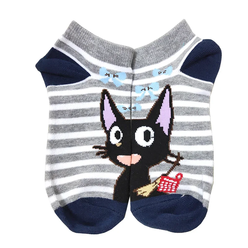 

1 Pair Anime Kiki's Delivery Service Socks JiJi Cartoon Women Socks Cute Animal Cat Kawaii Girl Ankle Socks Harajuku Sock