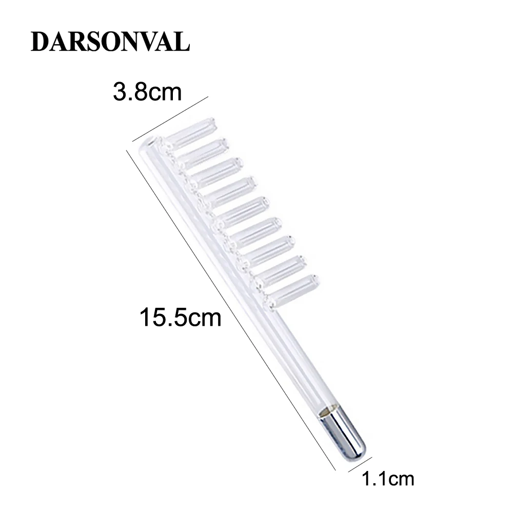 DARSONVAL 1 шт. высокочастотный гребень для лица, стеклянные трубки, электрод для массажера, палочка, сменный Оранжевый Луч, прибор для ухода за кожей лица