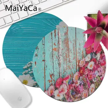 

MaiYaCa Pink and yellow chrysanthemum white wood Rubber Mouse Durable Desktop Mousepad Simple Design Speed Game Mouse Pads