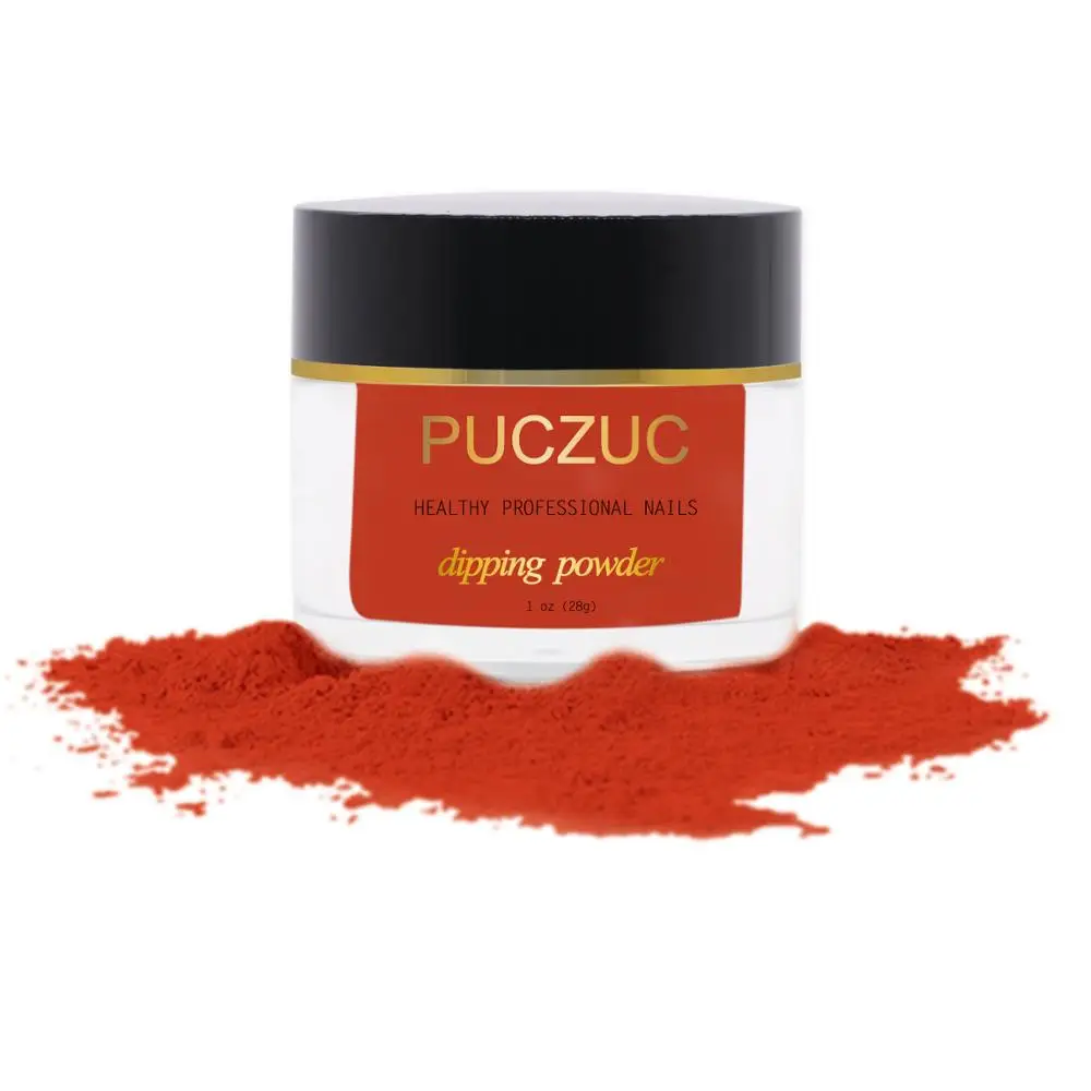 PUCZUC 1 OZ Full Set Dipping Powder Base Top Coat Kits DIY Dip Nail Powder Manicure Set Brush Saver Powder - Цвет: P030-1OZ