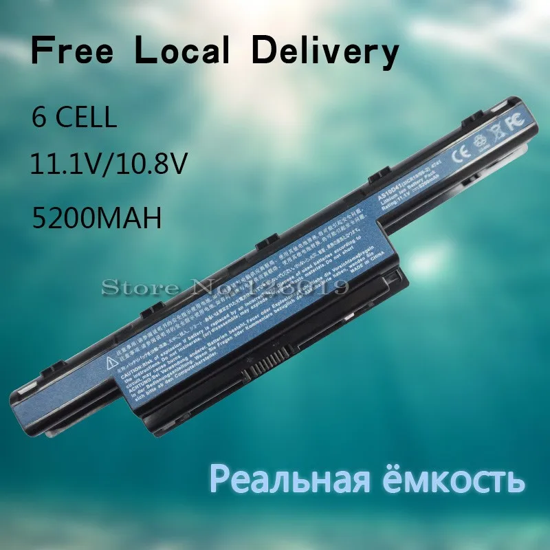 5200mAh 6cells laptop battery For Acer 4741 4741G Replace AS10D31