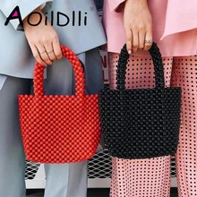 Женские сумки с бисером, винтажный Ретро дизайн, маленькая сумка через плечо, для девушек, ручная работа, пляжные сумки, фирменный дизайн, маленький кошелек, клатчи