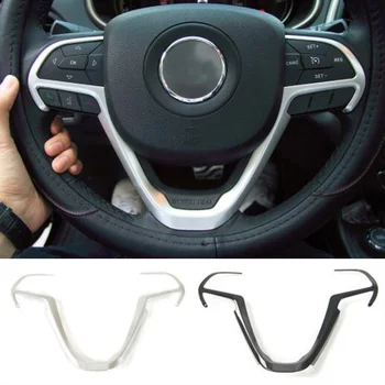 

Newest Steering Wheel Trims Interior Accessories ABS For Jeep Grand Cherokee 2014 Up Free Shipping