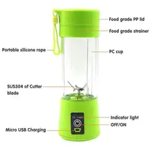 Прямая поставка 400 мл портативный сок блендер USB соковыжималка чашки многофункциональный Миксер для фруктов шесть лезвий смешивая машина смузи детская еда