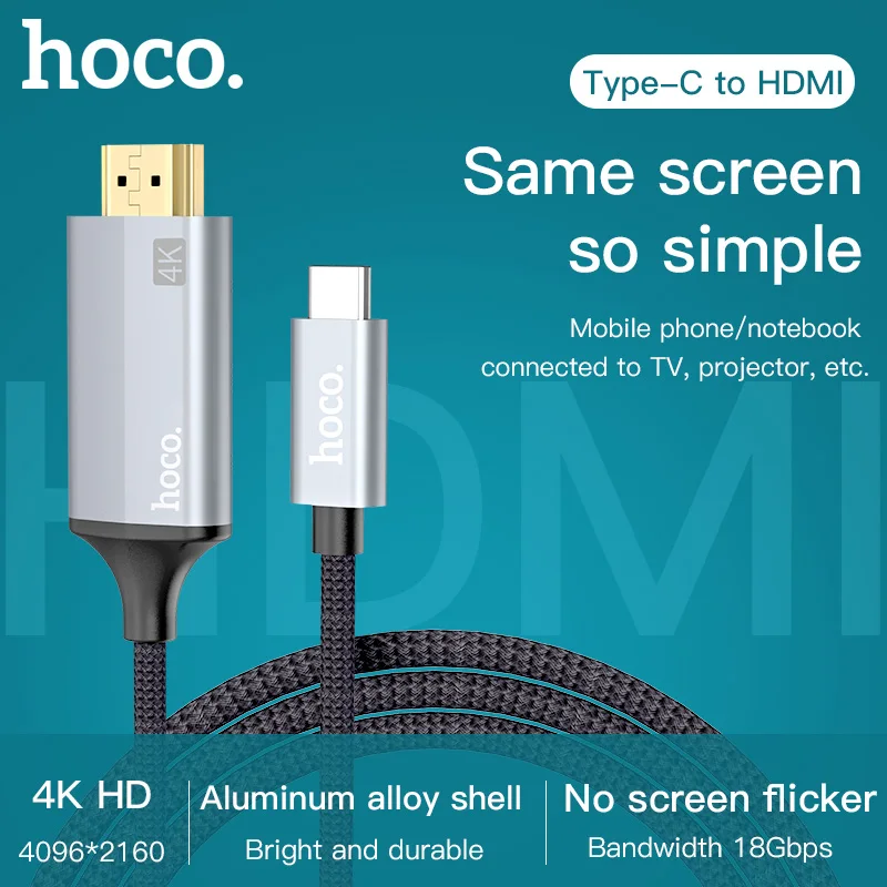 НОСО USB C HDMI Тип Кабеля C к HDMI адаптер для Macbook samsung Galaxy S9 S8 huawei Mate10 P20 проектор HDMI чтобы Тип-C