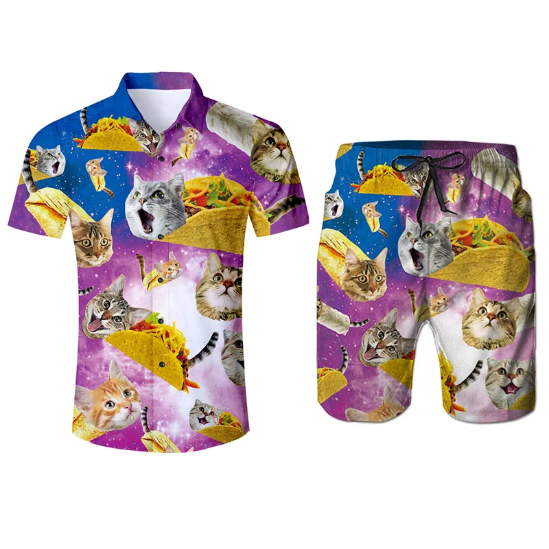 Infant 100/% Cotton Short Sleeve Bodysuits Romper Jumpsuit For Space Cats On Pizza