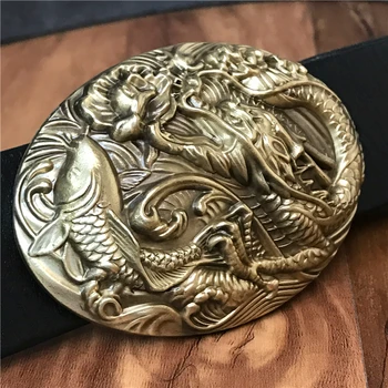 

Dragon Belt Buckle Luxury Men Belt Super Thick Genuine Leather Belt Men Ceinture Homme Male Strap Cowboy Jeans Strap Man MBT0505