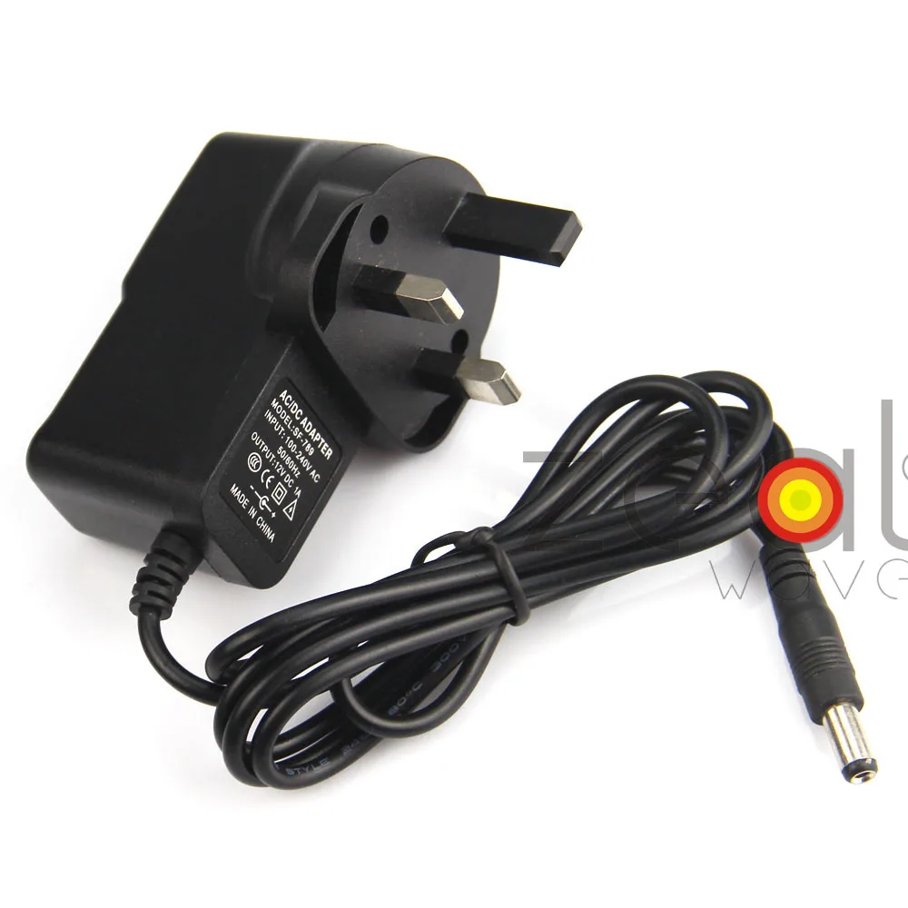 DC 12V 1A AC 100 ~ 240V 3PIN Британский конвертер штепселя адаптер зарядное устройство