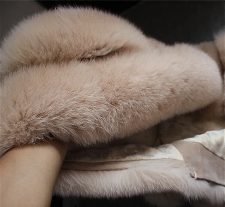 REROYFU натуральный Лисий Мех Пальто Куртка с капюшоном натуральный мех жилет для женщин Длинный натуральный мех жилет по индивидуальному заказу 5XL