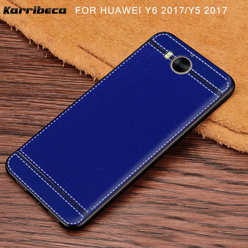 личи зерна узор кожаное силиконовый чехол на смартфон Huawei y6 2017 чехлы