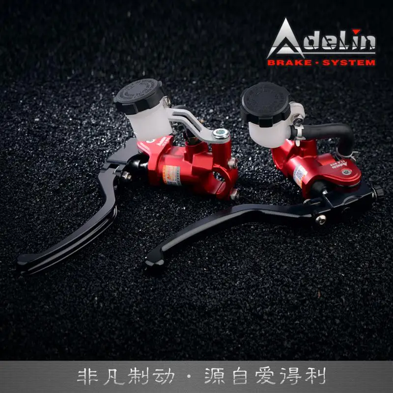 Гоночный качественный Adelin Px-7 тормозной цилиндр мотоцикла и сцепление/тормозной насос 17,5x18 мм Rcs для Honda Yamaha Suzuki - Цвет: Красный