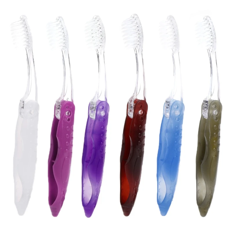 

1PC New Portable Mini Travel Folding Toothbrush Personal Oral Care Shrimp Shape Shell Adult Plastic Toothbrush