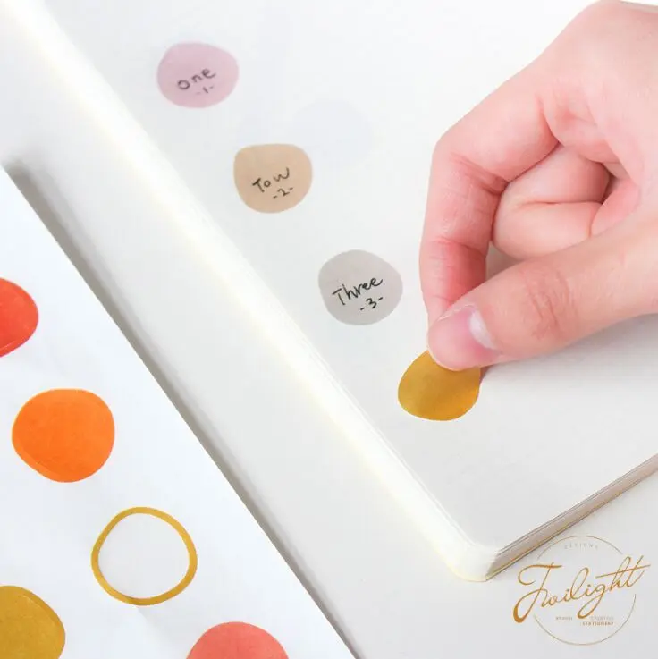 24pcs/pack colorful dots and stripes Decoration stickers seal sticker Index paper DIY planner write-on 2052 | Канцтовары для офиса