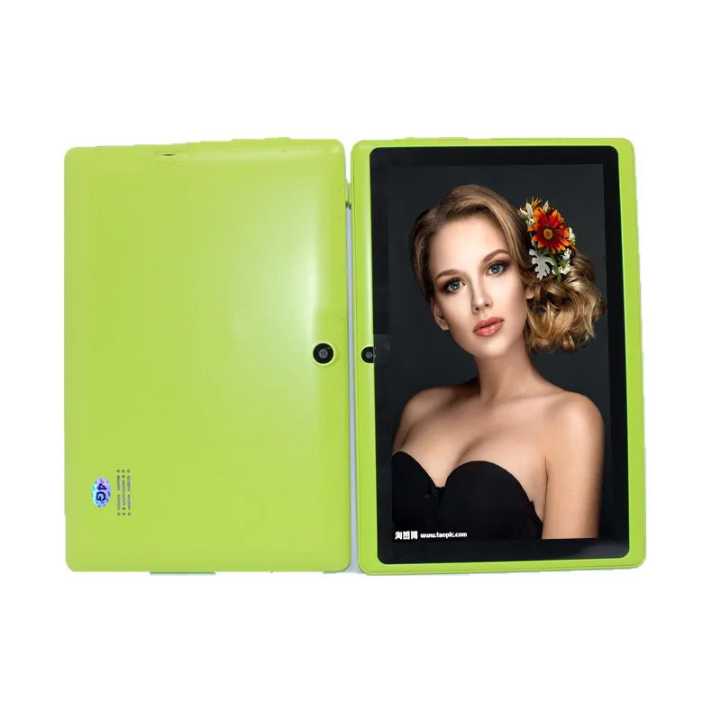 7-дюймовый Android 4,4 4 GB Allwinner A33 фонарик Q88 дешевый Дети tablet pc Quad core Bluetooth Wi-Fi 1024x600