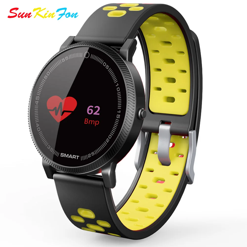 S6K Color Screen Smart Sport Bracelet Heart Rate Fitness Tracker Smart Wristband Blood Pressure Watch for iPhone X 8 Plus 7 Plus