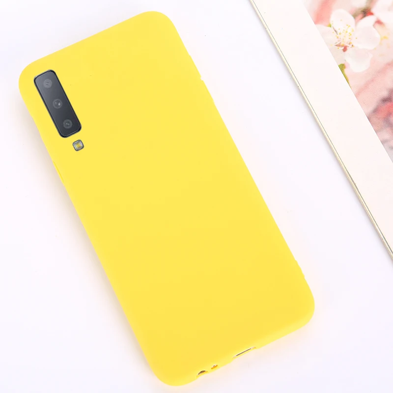 Silicon Matte TPU Case For Samsung Galaxy S10 M20 M10 A7 A6 A8 A5 J3 J5 A9 S8 S9 Plus A50 A30 A70 A40 Candy Color Case