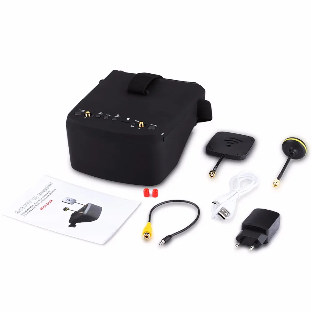 LS 800D FPV очки 5 8G 40CH дюймов HD DVR комплект видеогарнитуры для RC DIY гоночный Дрон