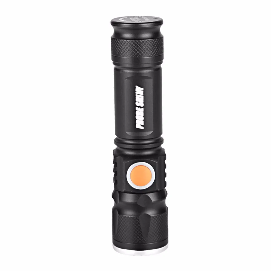 

Mayitr 350LM LED USB Rechargeable Flashlight Light Hunting With Mini USB Charging Zoomable Torch Lamp Outdoor Hiking