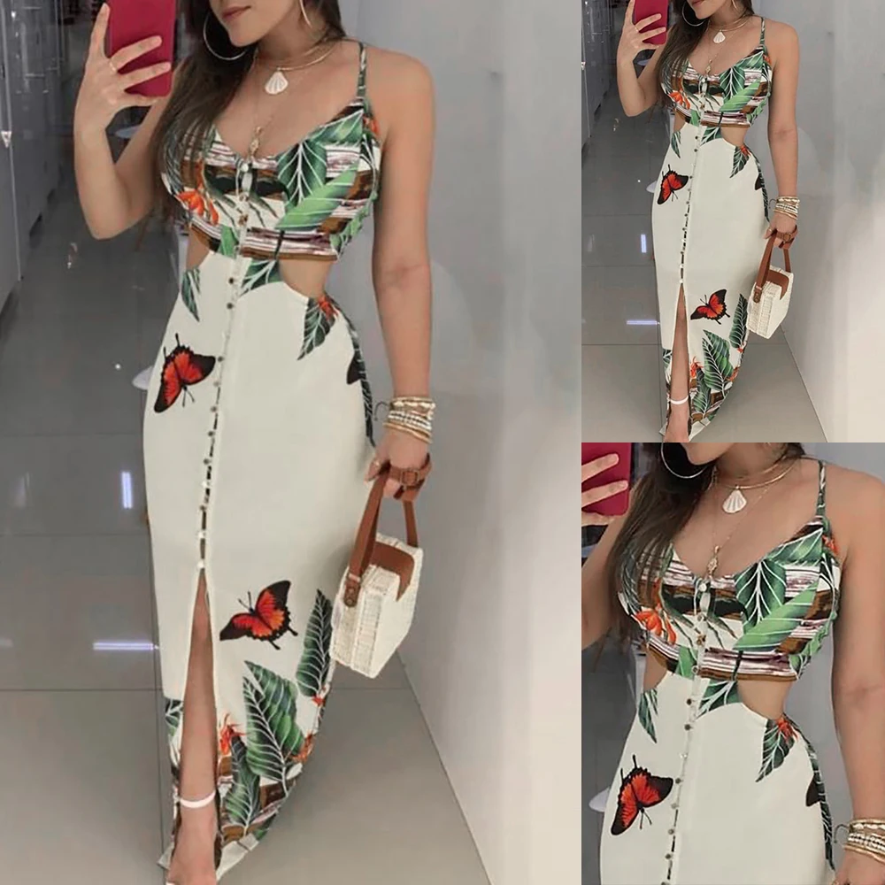 Luxury Sex Ruffles Striped Dress Women Long Sleeve V Neck Summer Dress Loose Beach Dresses Fashion Slim Drawstring Casual Dress